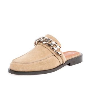 Givenchy Suede Chain Loafer Mules